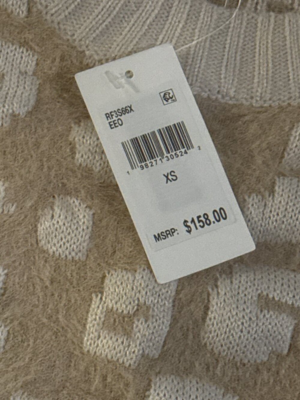Splendid Mal Leopard Women’s Crewneck Jacquard Eyelash Sweater Size XS New with - Picture 6 of 6